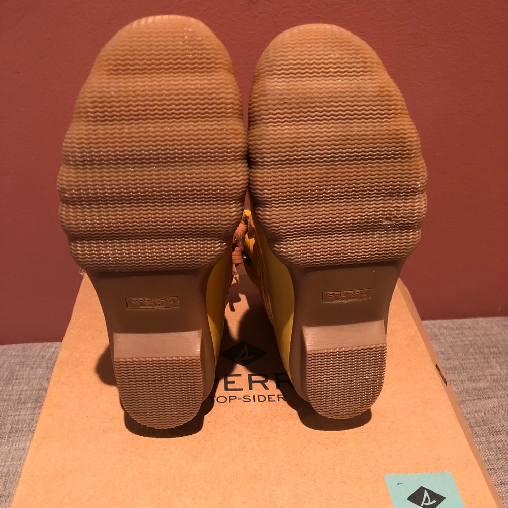Sperry Top-sider Quilted Duck Boot Yellow Size 5.5 - Picture 7 of 8
